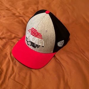 NHL Blackhawks hat , flex fit , one size , in good condition .